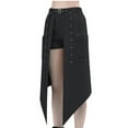 thumbnail image 1 of HongQid Women's Punk Daily Half Skirt Medieval Clothing Adjustable Streetwear Hip Hop Personality Skirt Shorts Black XL, 1 of 7