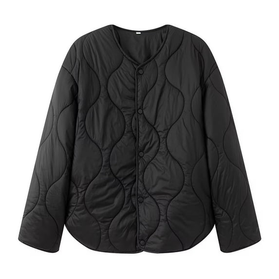 HongQid Women's Quilted Zip Up Raglan Long Sleeve Bomber Jacket