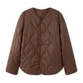 thumbnail image 1 of HongQid Women's Quilted Zip Up Raglan Long Sleeve Bomber Jacket, 1 of 2