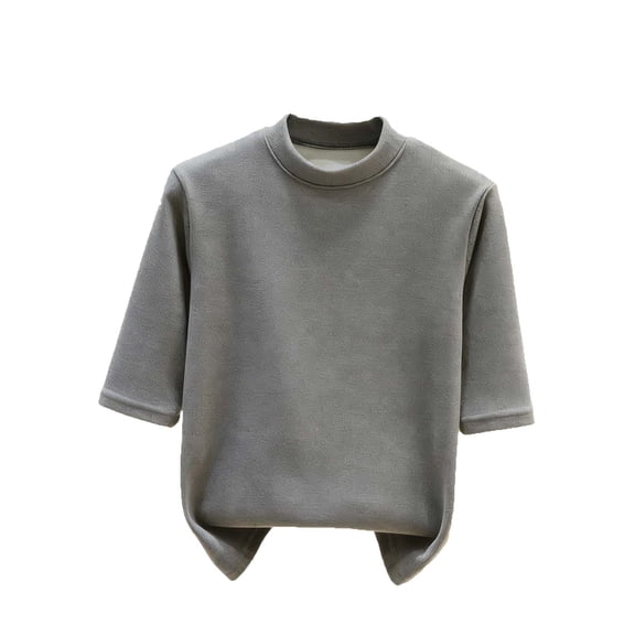 HongQid Women's Shirts Lightweight Summer Fall Fashion 3/4 Length Sleeve T Shirts Casual Tops Basic Blouses