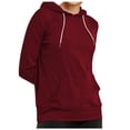 thumbnail image 1 of HongQid Women's Slim Fit Pullover Hoodie Lightweight Long Sleeve Kangaroo Pocket Basic Casual Sweatshirt, 1 of 6