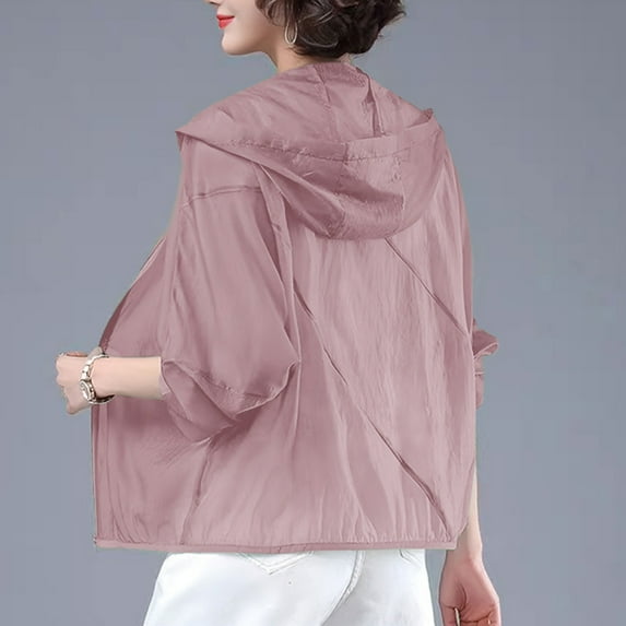 HongQid Women's UPF 50+ Sun Protection UV Jacket Full Zip Lightweight Jacket Athletic Hoodie