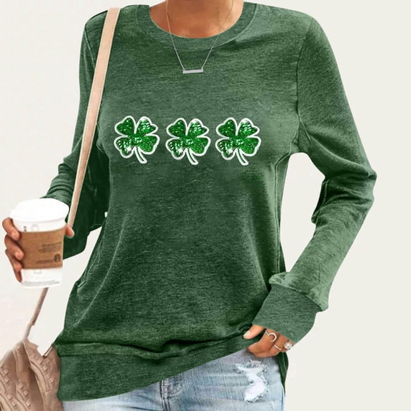 HongQid Womens 3/4 Sleeve Crew Neck T-Shirts Sweatshirts Faith-Hope-Love Daisy Print Graphic Tee Tops