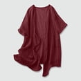 thumbnail image 1 of HongQid Womens Casual Spring Fall Lightweight Cotton Linen Jackets Cardigan Kimono Tops, 1 of 9