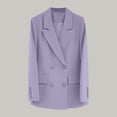 thumbnail image 1 of HongQid Womens Double Breasted Blazer Jackets Casual Blazers Open Front Long Sleeve Lapel Collar Work Office Jackets Blazer, 1 of 6