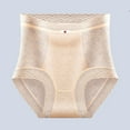 thumbnail image 1 of HongQid Womens High Waisted Seamless Underwear Lace Stretch No Show Tummy Control Panties Hipster Full Coverage Briefs Khaki L, 1 of 3