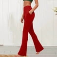thumbnail image 1 of HongQid Womens Legging High Waist Mini Flared Leggings Casual Fitness Gym Yoga Pants, 1 of 6