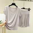 thumbnail image 1 of HongQid Womens Pajama Set Short Sleeve and Shorts Lounge Set Soft Modal Cotton Summer Sleepwear Pj Sets, 1 of 5
