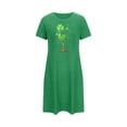 thumbnail image 1 of HongQid Nightgowns for Women Short Sleeves Sleep Shirt Crew Neck Night Shirt Plus Size St. Patrick's Graphic lock Sleep Dress, 1 of 2
