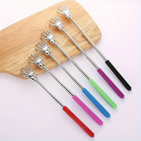 Hongan 8PCS back scratcher extendable, Telescoping Metal Back Scratcher Design for the Adults Men Women, Multi Color