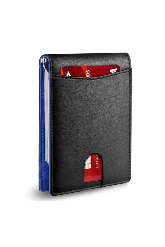 RFID Blocking Protection Men's Modern Card Wallet, Black