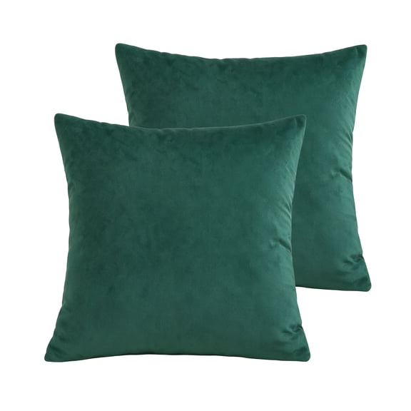 Hongan decorative throw pillow set, velvet pillow,18" x 18", 2 pieces, Green