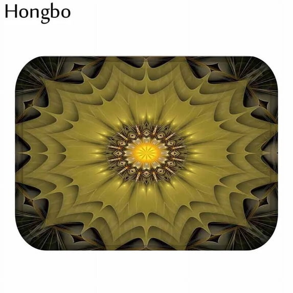 Hongbo Bohemia Flower Welcome Floor Mats Mandala Geometric Pattern Bathroom Kitchen Carpet Floral Rug Doormat