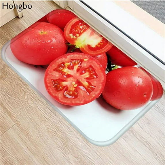 Hongbo Fruit Pattern Door Mats Outdoor Anti-slip Carpet Kitchen Home Floor Mats Flannel Bedside Rugs Absorbent Bathroom Mat