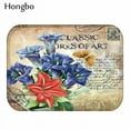 thumbnail image 1 of Hongbo Paris London Flower Pattern Anti-Slip Carpet Door Mat Doormat Outdoor Kitchen Living Room Floor Mat Rug, 1 of 6
