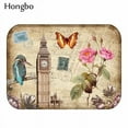 thumbnail image 1 of Hongbo Paris London Flower Pattern Anti-Slip Carpet Door Mat Doormat Outdoor Kitchen Living Room Floor Mat Rug, 1 of 6