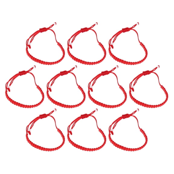 Hongchegh 10pcs Chinese Red String Bracelet Tibetan Prayer Yoga Rope Bracelet Men