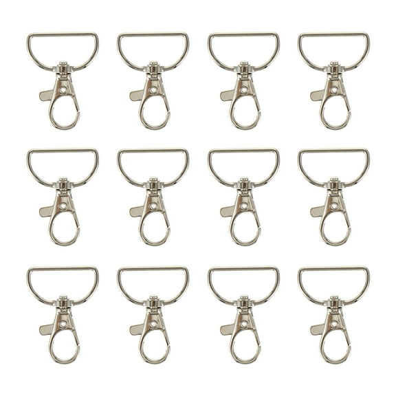 Hongchegh 12pcs 35mm DIY Lanyard Snap Hook Backpack D Ring Clip Swivel Clasps