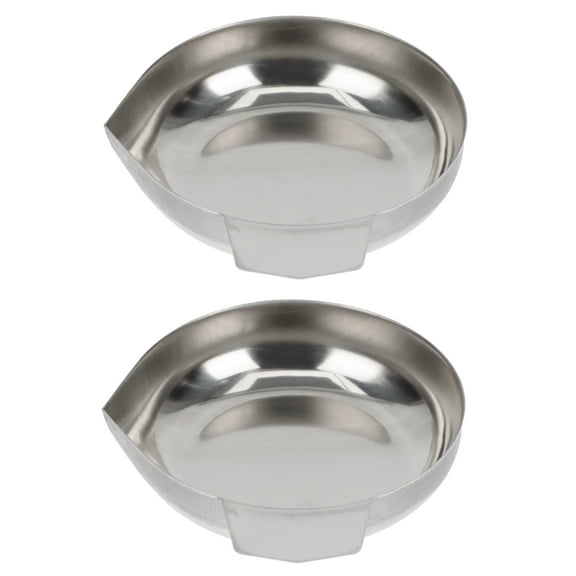 Hongchegh 2Pcs Stainless Steel Weighing Pans - Narrow Spout for Powder & Gems