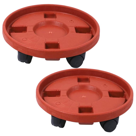 Hongchegh 2pcs Flower Pot Trays Removable Universal Wheel Foundation Plant Flower Pot Base for Home (30cm)