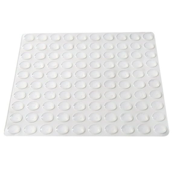 Hongchegh 50 Clear Cabinet Door Bumpers - Rubber Adhesive Pads for Furniture & More