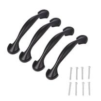 Hongchegh Black Cabinet Handles - 4PCS, 11.5x2.5cm