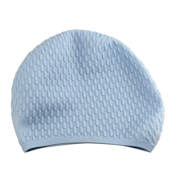 Hongchegh Silicone Swim Cap for Women with Long Hair (Sky-blue)