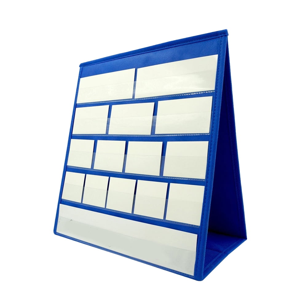 Hongchegh Tabletop Pocket Chart w/ 20 Dry Erase Cards & Strips