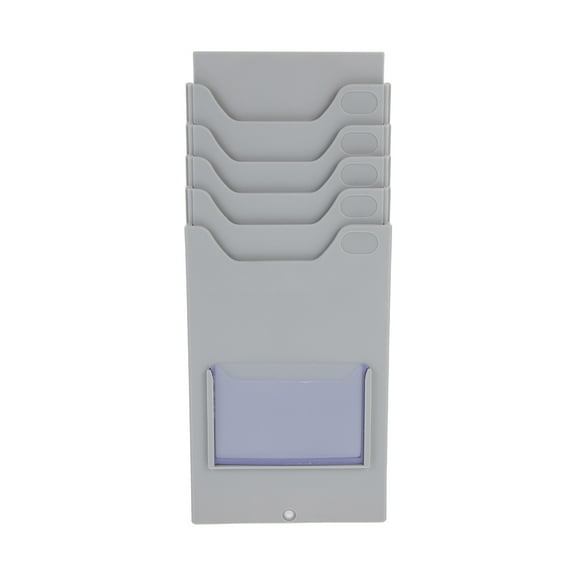 Hongchegh Time Card Rack Shelf 5 Pocket Wall Mount for Office Factory Attendance Payroll