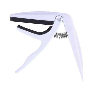 Hongchegh Ukelele tuner Professional Ukulele Capo Single-handed Ukelele Capo Zinc Alloy Guitar Parts Accessories (White)