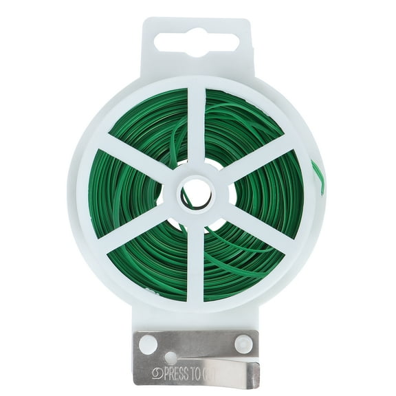 Hongchegh Wire Cable 100m Garden Tie Wire Cable Reel With Cutter Gardening Plant Bush Flower