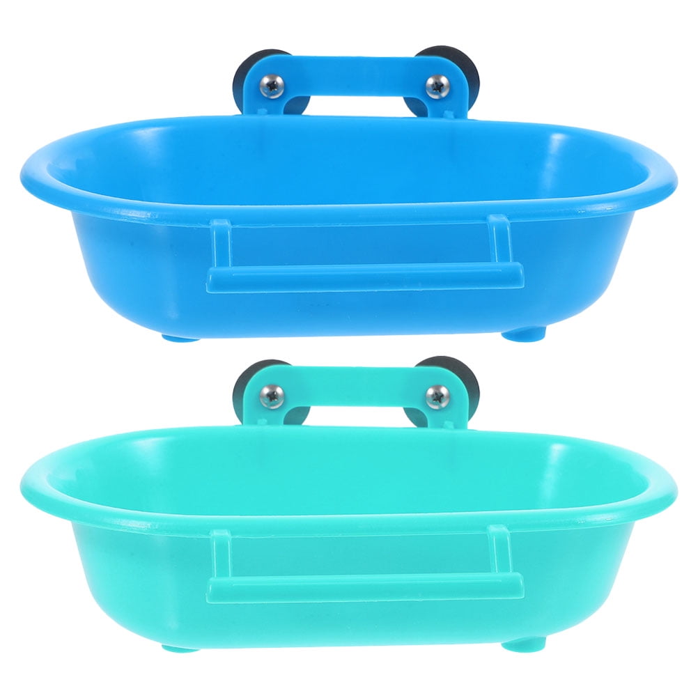Hongchegh bird bath for cage 2pcs Plastic Parrot Bath Box Bird Cage