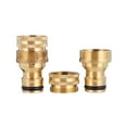 Hongchegh hose Connect Fittings 2 Sets 1/2 inch Brass Hose Connector