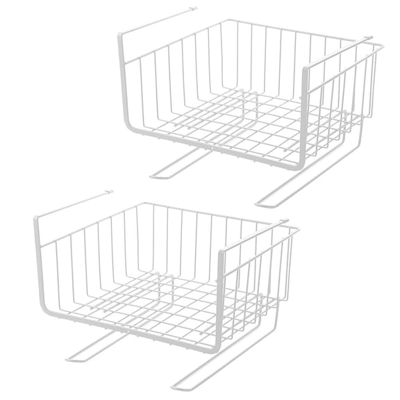 Hongchegh partition rack 2pcs Simple Cabinet Storage Rack Under Table Storage Shelf Cabinet Partition Layered Rack (White, 2pcs/Pack)