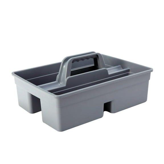 Hongchegh portable tool basket Large Capacity Storage Tray Portable Dual Sides Tool Basket Car Item Cleaning Tool Plastic Storage Box with Handle (Dark Grey)