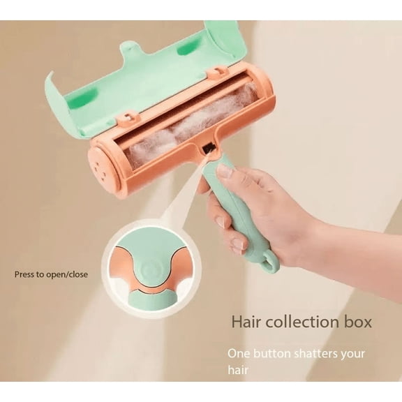 Hongfan Pet Hair Removal Tool, Reusable Pet Hair RollerSelf-cleaning cat hair remover, with dustproof box, dog hair remover suitable for sofas, furniture, carpets, sofas and bedding