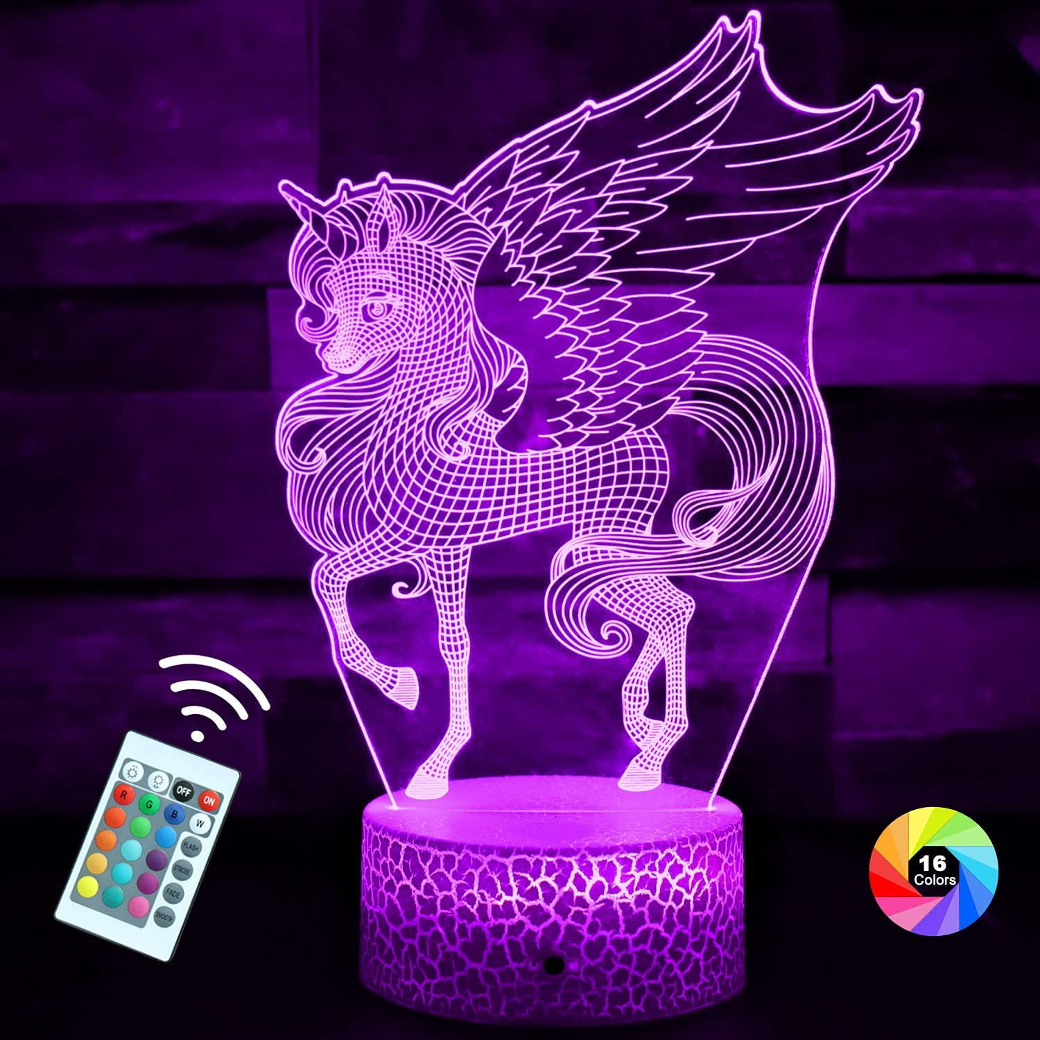 Hongkai Unicorn Gifts Unicorn Night Light for Girl Toys 16 Colors ...