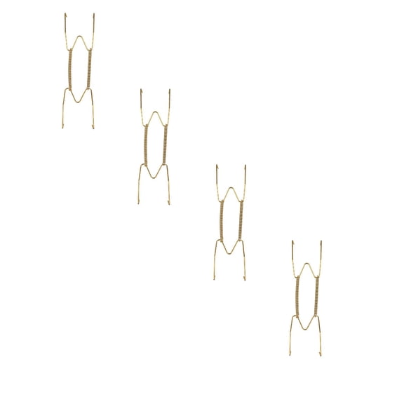 Honglin 4PCS Plate Hangers for the Wall, Suitable for 10 Inch Decorative Plate, Stainless Steel Invisible Heavy Duty Wire Plate Holder with Wall Hooks, Plate Hangers for Displaying Plates