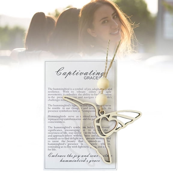 Honglin Story of Love and Loyalty Bird Wooden Decorative Gift Sisters and Wooden Pendant for Animals