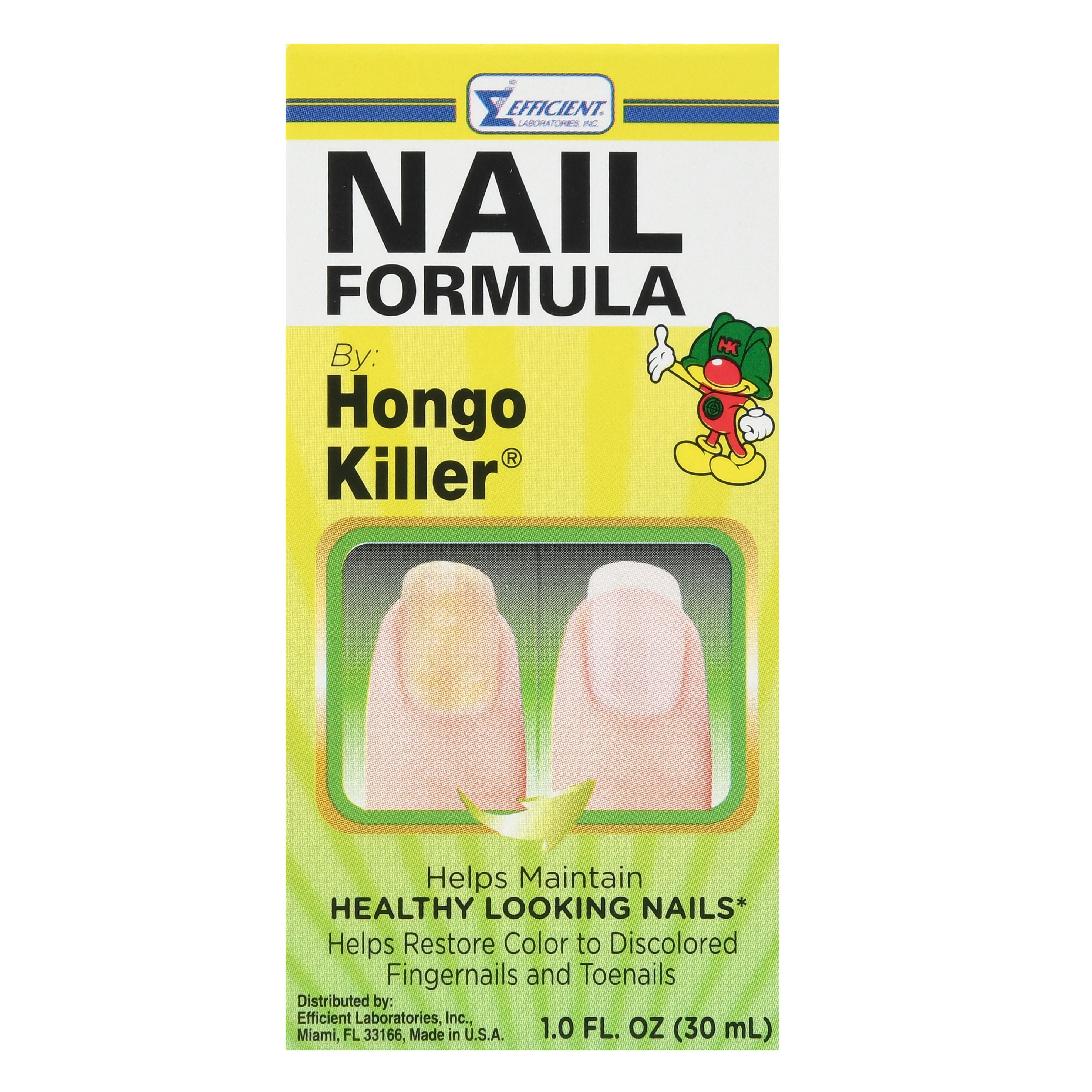 Hongo Killer Clear Color Restoration Antifungal Liquid Formula for Healthy Looking Nails, 1 fl oz