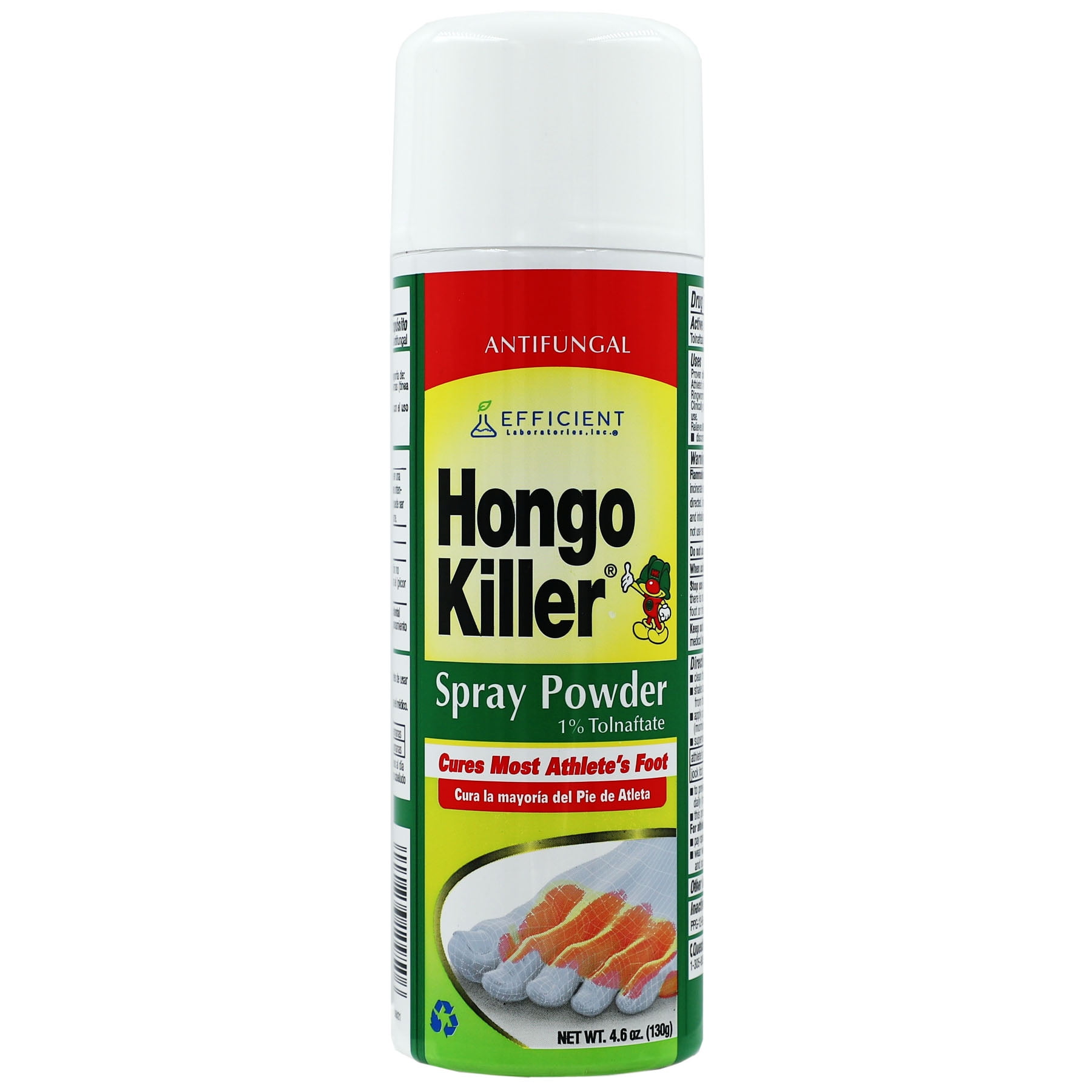 Hongo Killer Antifungal Spray Powder for Feet and Skin, Relieves Itching, Protects, 4.6 oz