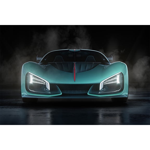Hongqi S9 Sports Car Luxury Car Automotive Wall Poster - 24x36 Inch Glossy Laminated Poster - Stunning Detail and Bold Colors