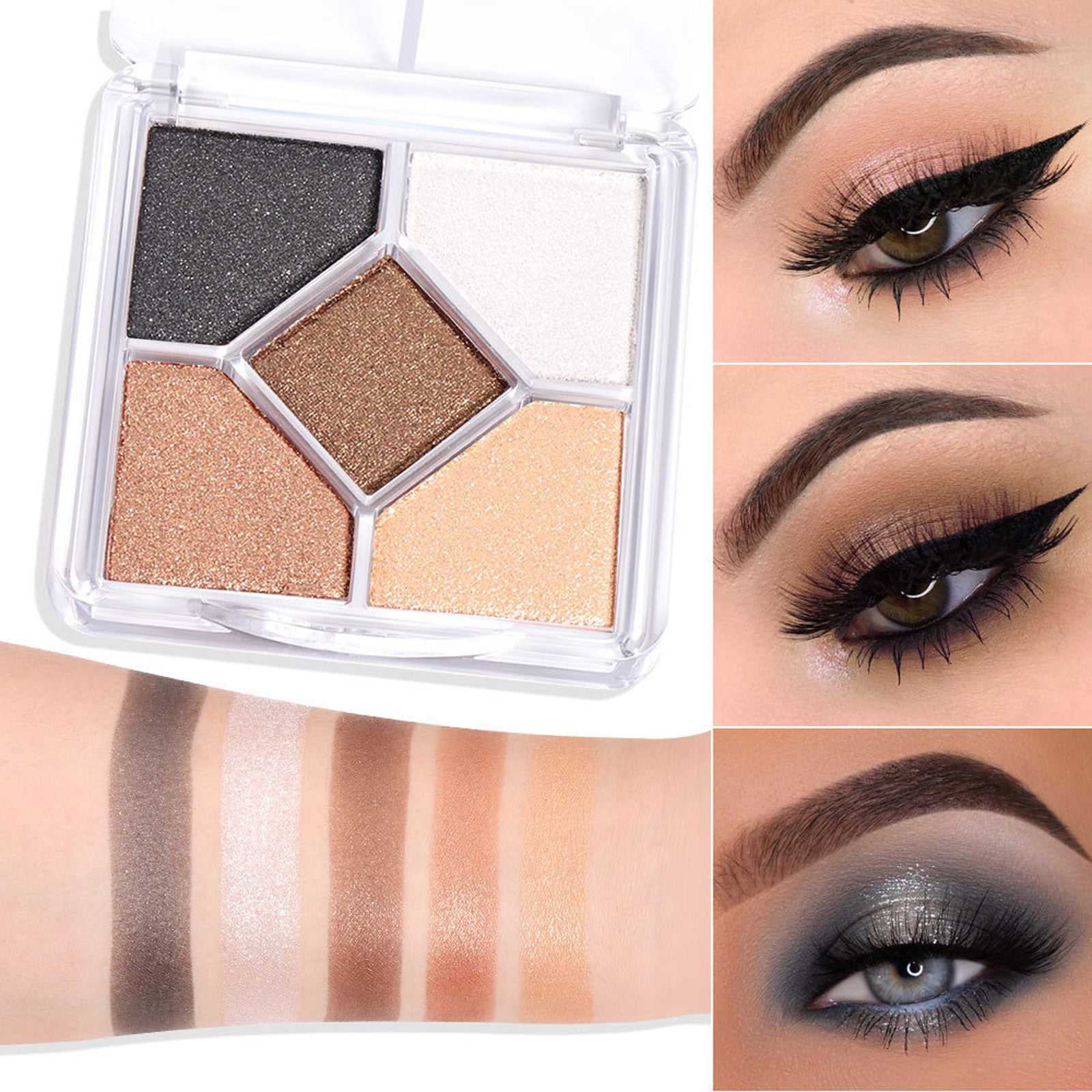 Hongssusuh Eye Shadow Makeup Eye Shadow Primers 5Color Eye Shadow Tray