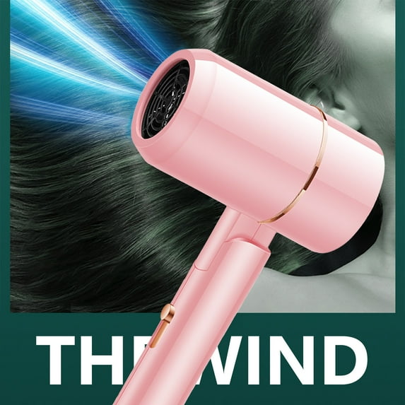 Hongssusuh Hair Dryer Fast Drying A Powerful 600 Watt Fast Drying And Low-Noise Hair Dryer With A Negative Hair Dryer With A 3-Speed Range With 1 Supply And Collection Nozzle Travel Hair Dryer On Clea