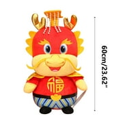 Hongssusuh Toys Chinese New Year Dragon Plush Chinese Dragon Plush Toys 2024 Year of The Dragon Plush Dragon Dolls for Lunar New Year Spring Festival Lantern Festival Decor Gifts