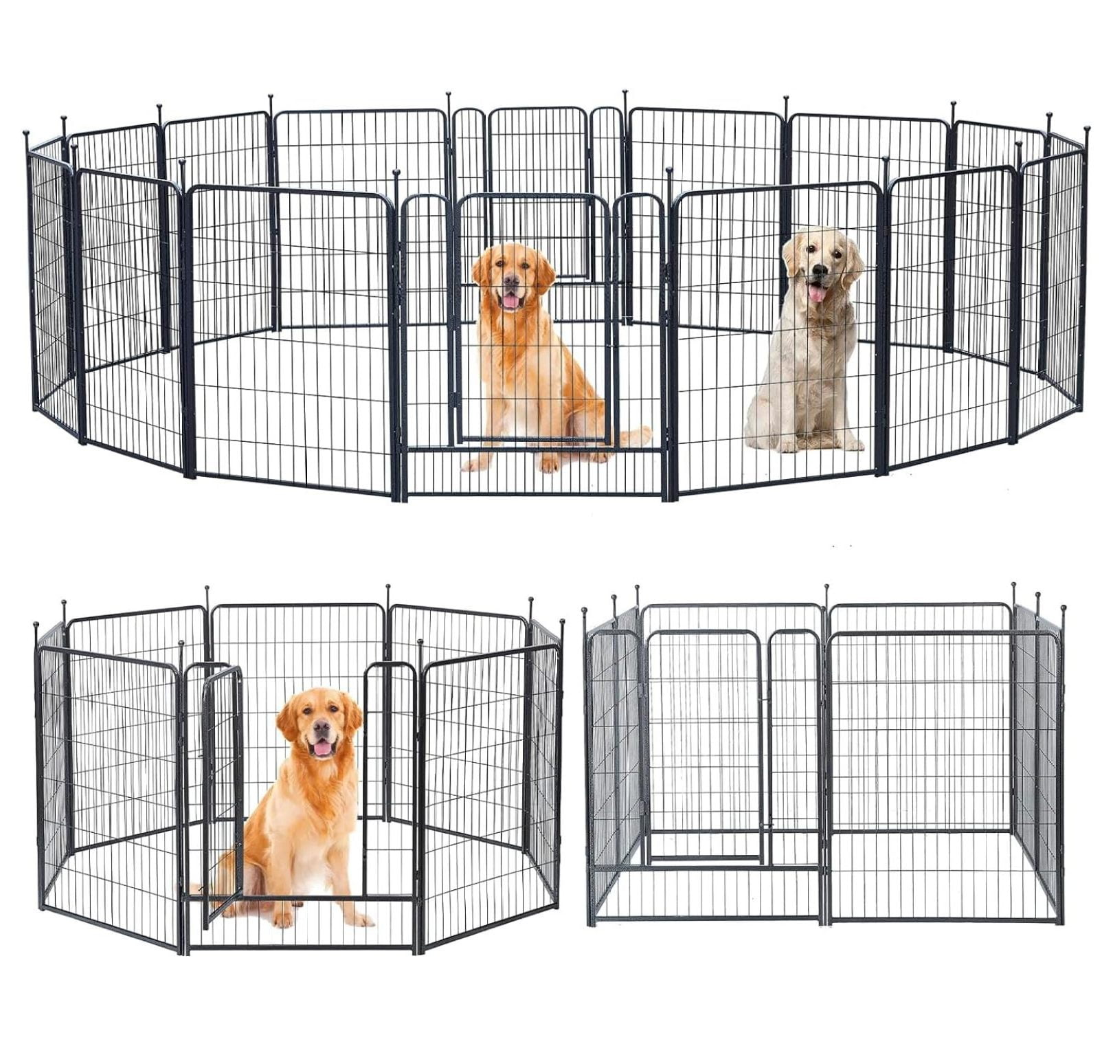 Hongwa Dog Playpen, Dog Fences for The Yard, Dog Pen Indoor, Portable