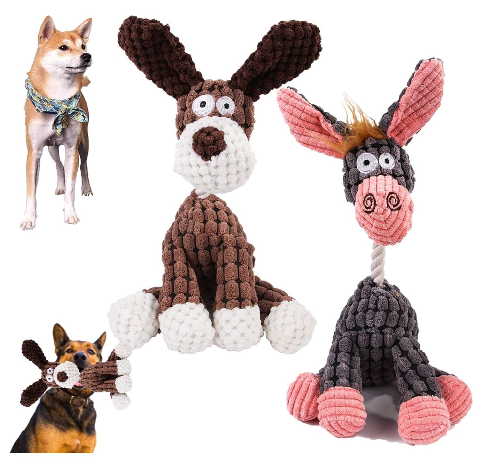 Hongwa Petsboro Bitebuddy, 2024 New Indestructible Dog Toys, Resistant Squeaky Dog Toys for