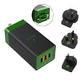 thumbnail image 1 of Hongyi 65W PD 3-in-1 Foldable Fast Charger with EU, UK and AU Travel Plug Adapter, Charging Station with USB-C and USB-A Ports, 1 of 8