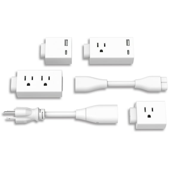 Hongyi Power Socket Extander Set with USB A&C and Outlet Extender Plug, Free Combination