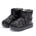 thumbnail image 1 of Honhmin Girls Snow Boots, Thermal Winter Princess Sequins Non-Slip Ankle Boots for Girls Black Size 11.5 (Little Kids), 1 of 3